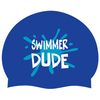 POQSWIM Custom Logo Print Swim Cap, Funny Swimming Cap